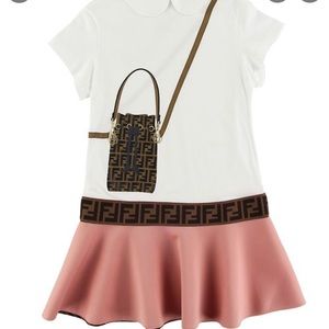 💯 Auth Kids Fendi Purse Dress Sz 4